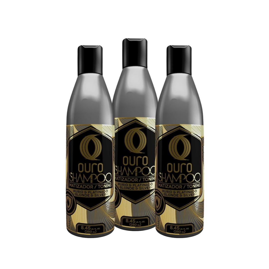 3 Pack - Shampoo Matizador Ouro