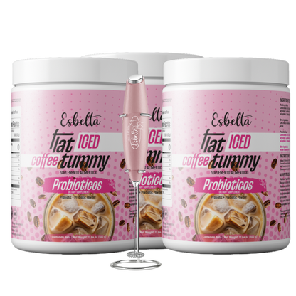 3 Pack - Esbelta Flat Tummy Iced Coffee (Gratis 1 batidor)