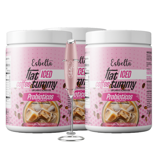 3 Pack - Esbelta Flat Tummy Iced Coffee (Gratis 1 batidor)