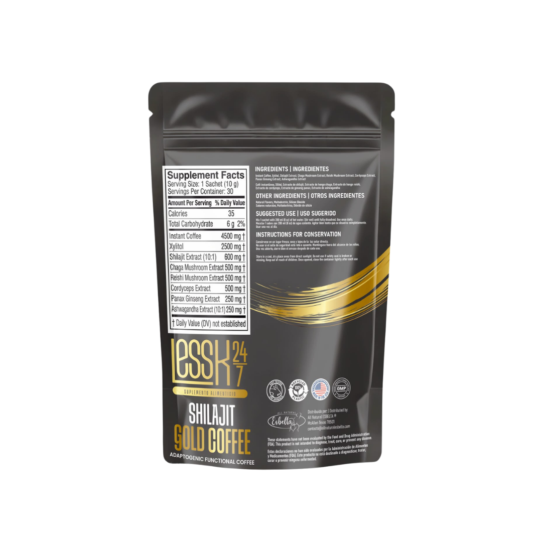 LESSK 24/7 Shilajit Gold Coffee