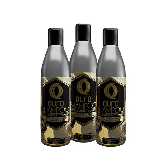 3 Pack - Shampoo Matizador Ouro